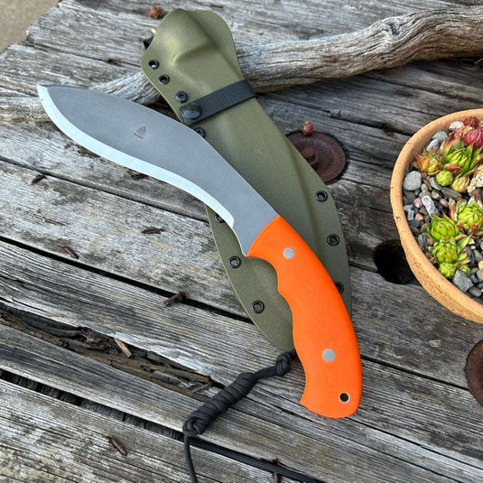 New Design AEB-L Hunter Orange Khukuri - Ben & Lois Orford