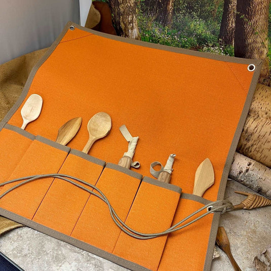 Deluxe Orange Canvas Tool roll - Ben & Lois Orford