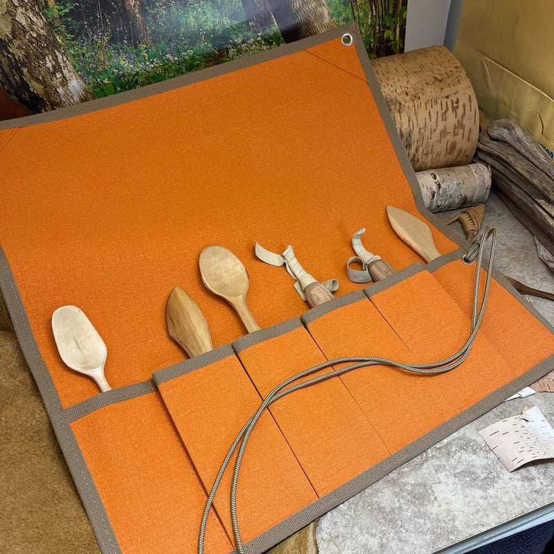 Load image into Gallery viewer, Deluxe Orange Canvas Tool roll - Ben & Lois Orford