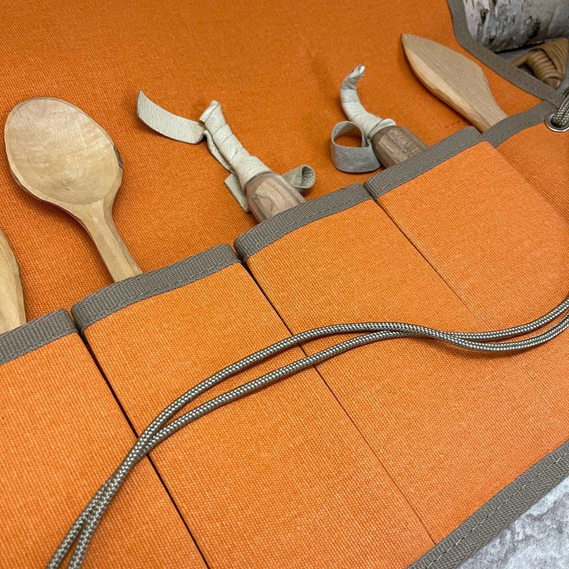 Load image into Gallery viewer, Deluxe Orange Canvas Tool roll - Ben & Lois Orford