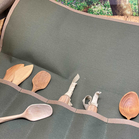Green Canvas Tool Roll - Ben & Lois Orford