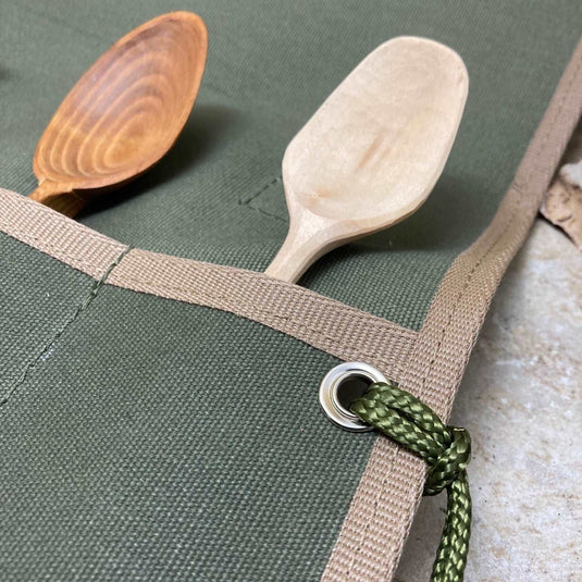 Green Canvas Tool Roll - Ben & Lois Orford