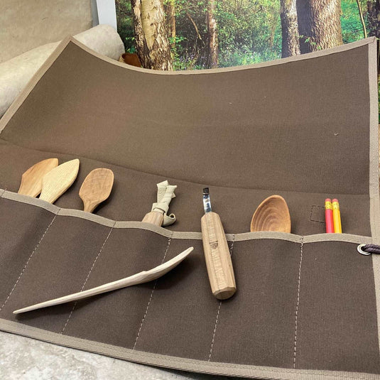 Brown Canvas Tool roll - Ben & Lois Orford
