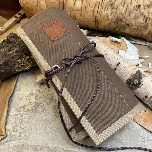 Brown Canvas Tool roll - Ben & Lois Orford