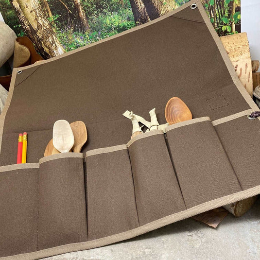 Deluxe Brown Canvas Tool roll - Ben & Lois Orford