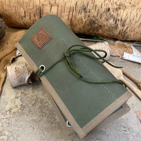 Deluxe Green Canvas Tool Roll - Ben & Lois Orford