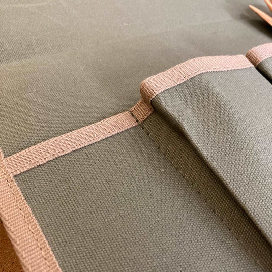 Deluxe Green Canvas Tool Roll - Ben & Lois Orford