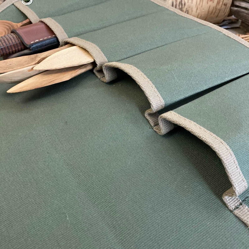 Load image into Gallery viewer, Deluxe Green Canvas Tool Roll - Ben & Lois Orford