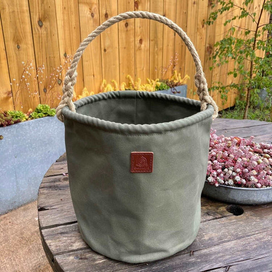 Deluxe Canvas Bucket Bag Green - Ben & Lois Orford