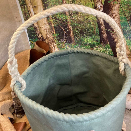 Deluxe Canvas Bucket Bag Green - Ben & Lois Orford