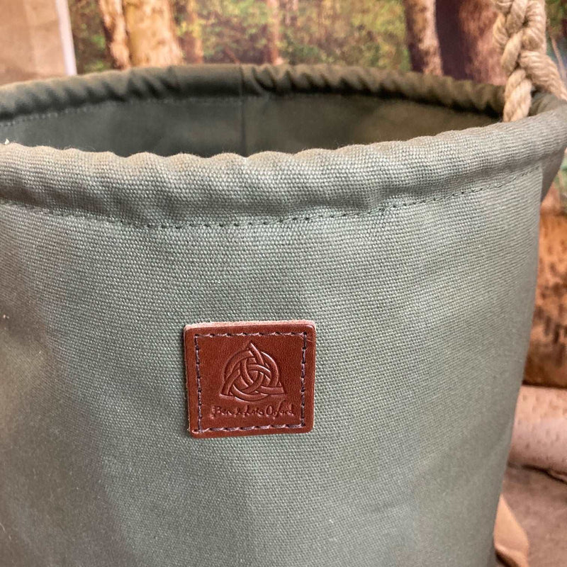Load image into Gallery viewer, Deluxe Canvas Bucket Bag Green - Ben & Lois Orford