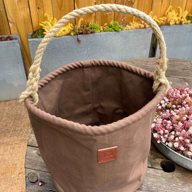 Load image into Gallery viewer, Deluxe Canvas Bucket Bag Brown - Ben & Lois Orford