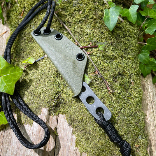 OD green AEB-L 'Thorn' knife - Ben & Lois Orford
