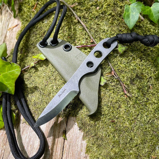 OD green AEB-L 'Thorn' knife - Ben & Lois Orford