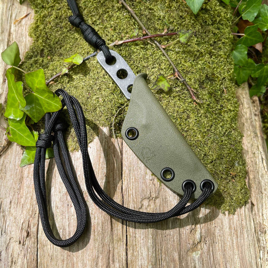 OD green AEB-L 'Thorn' knife - Ben & Lois Orford