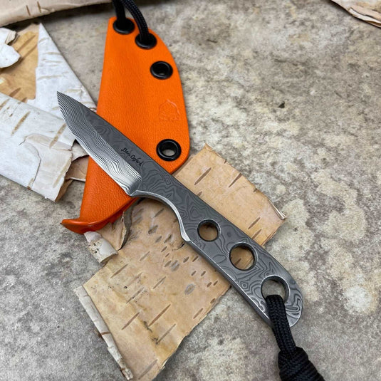 Damasteel 'Thorn' Knife Orange - Ben & Lois Orford