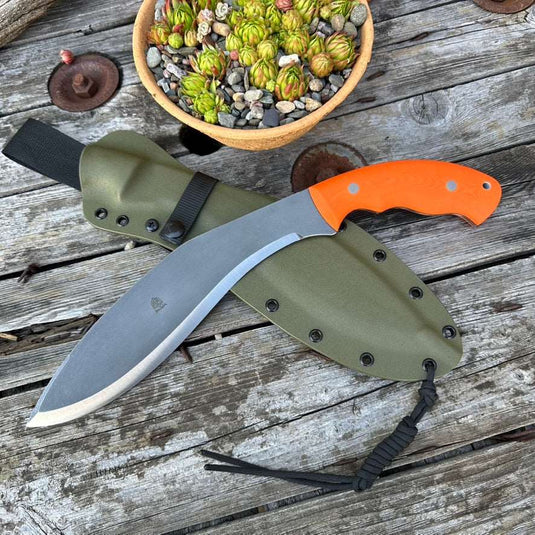 New Design AEB-L Hunter Orange Khukuri - Ben & Lois Orford