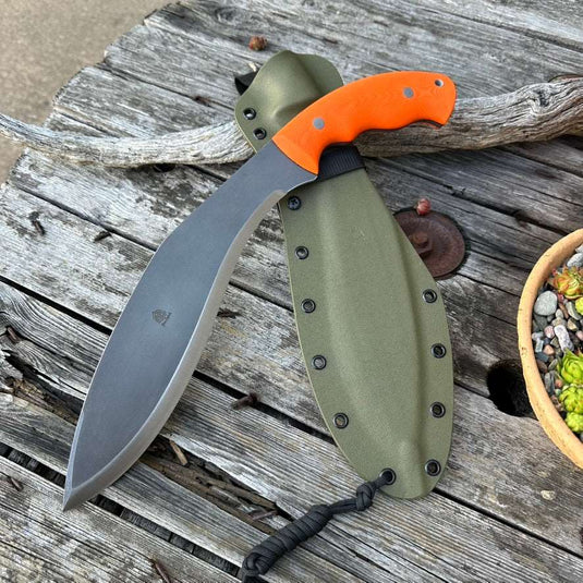 New Design AEB-L Hunter Orange Khukuri - Ben & Lois Orford