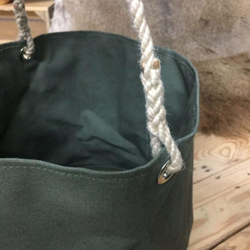 Load image into Gallery viewer, Canvas Bucket Bag Green
