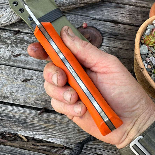 New Design AEB-L Hunter Orange Khukuri - Ben & Lois Orford
