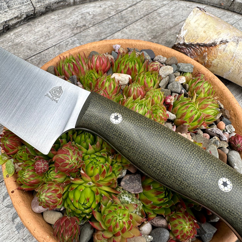 Load image into Gallery viewer, Green Micarta Provider 8&quot; Kitchen Knife
