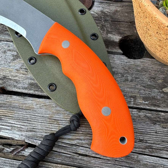 New Design AEB-L Hunter Orange Khukuri - Ben & Lois Orford
