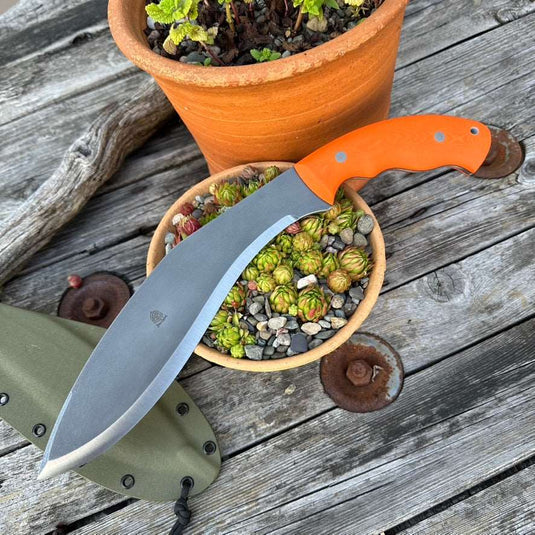 New Design AEB-L Hunter Orange Khukuri - Ben & Lois Orford