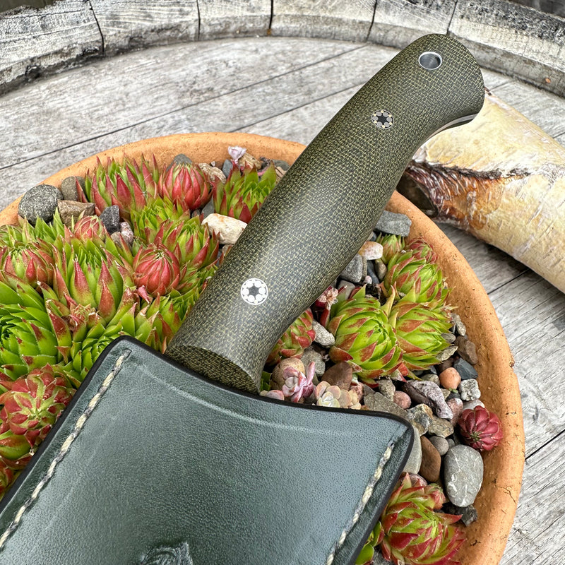 Load image into Gallery viewer, Green Micarta Provider 8&quot; Kitchen Knife
