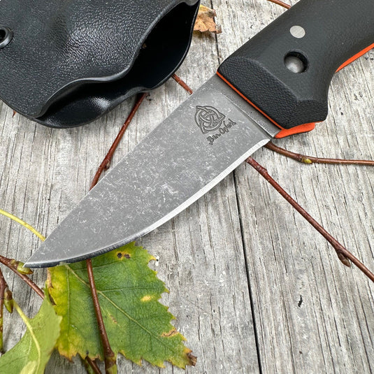 "Chunky" Black Micarta Flat grind Nomad - Ben & Lois Orford