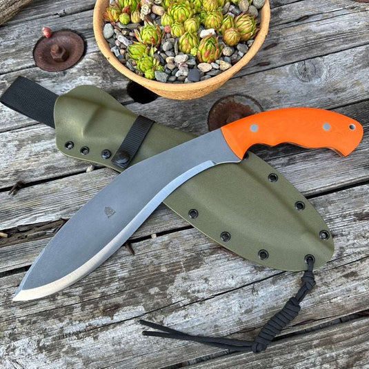 New Design AEB-L Hunter Orange Khukuri - Ben & Lois Orford