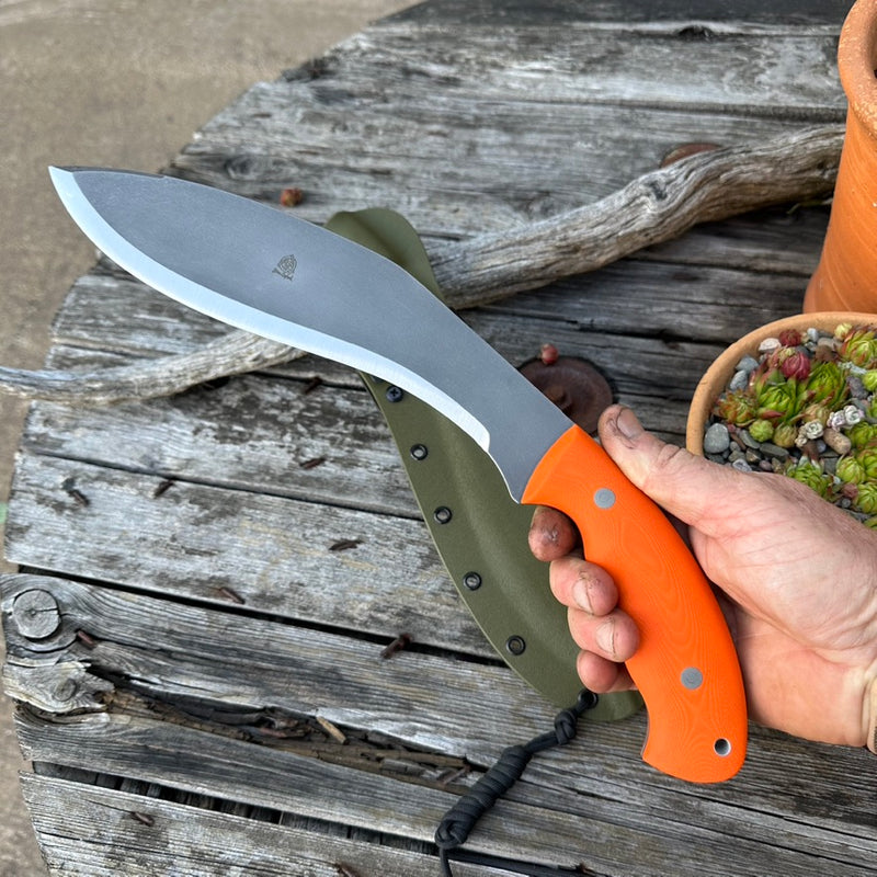 Load image into Gallery viewer, New Design AEB-L Hunter Orange Khukri
