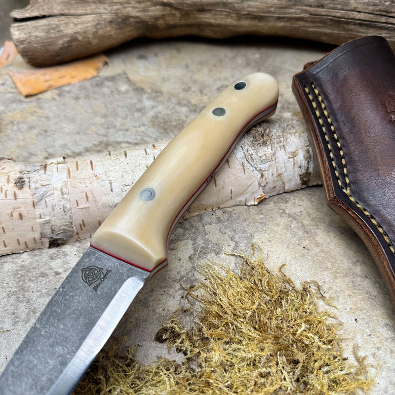 Load image into Gallery viewer, The Woodlander - Ivory Linen Micarta/AEB-L