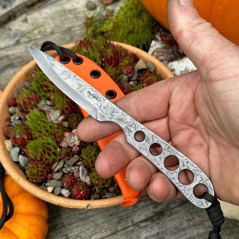 Load image into Gallery viewer, The Thorn XL - Damasteel/Hunter Orange