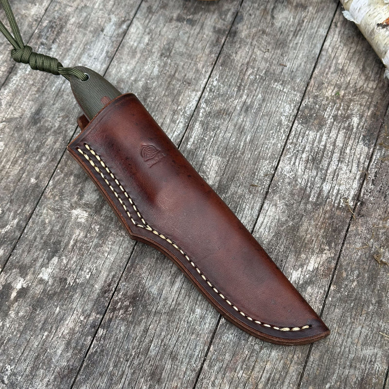 Load image into Gallery viewer, The Campcraft - Sabre Grind/Green Canvas Micarta