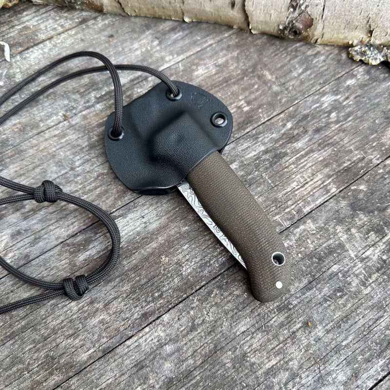 Load image into Gallery viewer, The Nomad - Damascus/Green Micarta
