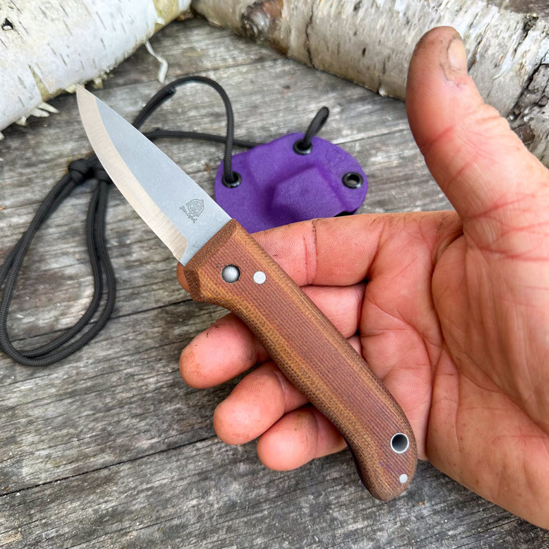 Load image into Gallery viewer, The Nomad - Natural Micarta/Purple