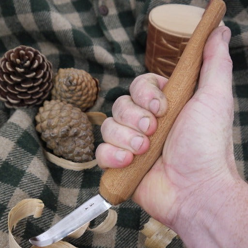 Load image into Gallery viewer, Indian Crook Knife (Mocotaugan) Internal Bevel - Ben & Lois Orford