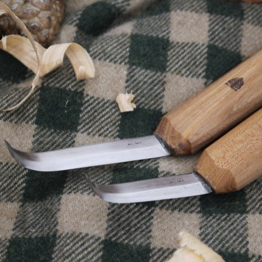Load image into Gallery viewer, Indian Crook Knife (Mocotaugan) Internal Bevel - Ben & Lois Orford