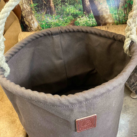 Deluxe Canvas Bucket Bag Brown