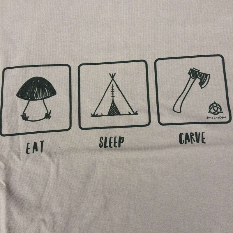 Load image into Gallery viewer, &#39;Eat, Sleep, Carve&#39; T-Shirt - Sand
