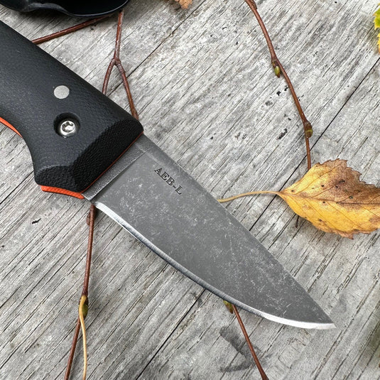 "Chunky" Black Micarta Flat grind Nomad - Ben & Lois Orford