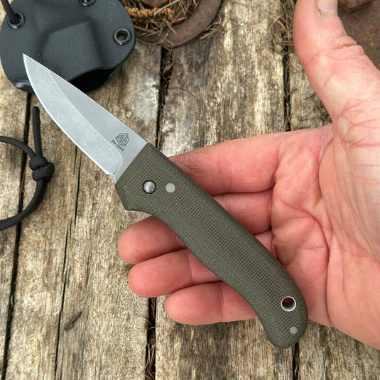 Nomad Sabre grind- Green Micarta