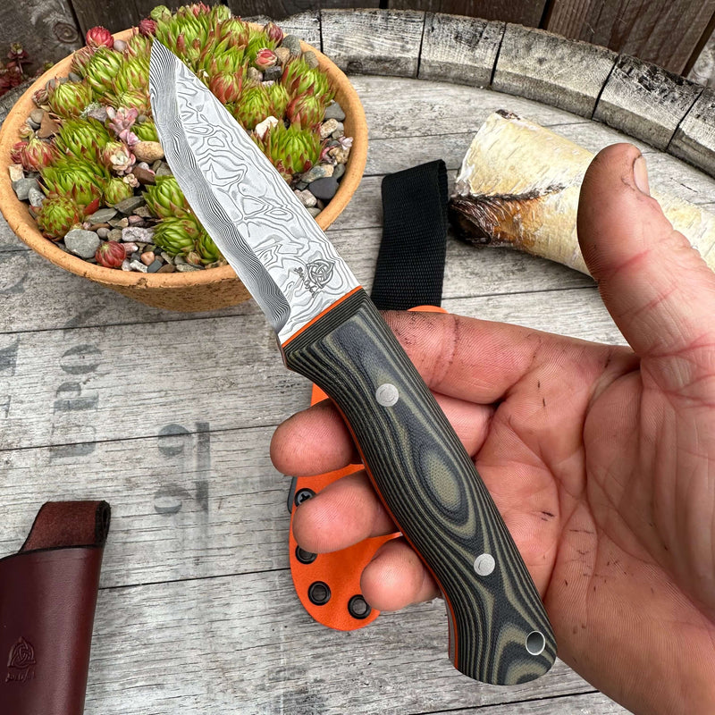 Load image into Gallery viewer, Vinland Damasteel Damascus Trapper
