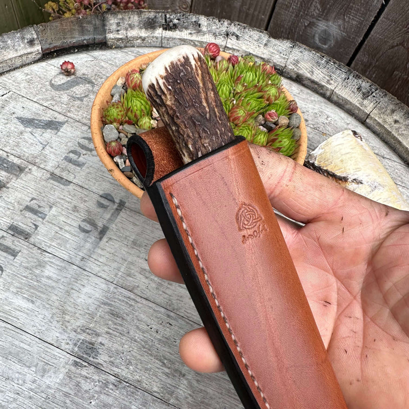 Load image into Gallery viewer, Antler Sloyd Knife
