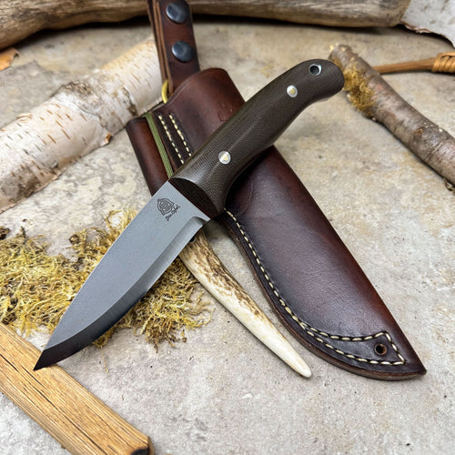 The Woodlander - Green Micarta/AEB-L