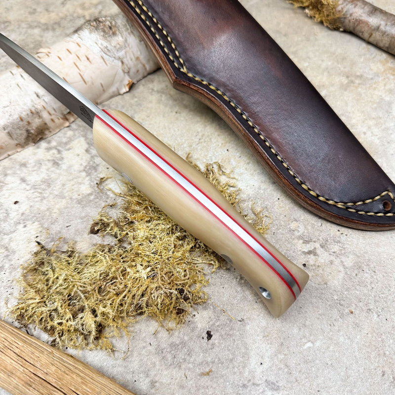 Load image into Gallery viewer, The Woodlander - Ivory Linen Micarta/AEB-L
