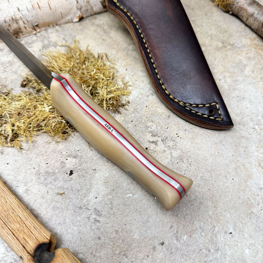 The Woodlander - Ivory Linen Micarta/AEB-L