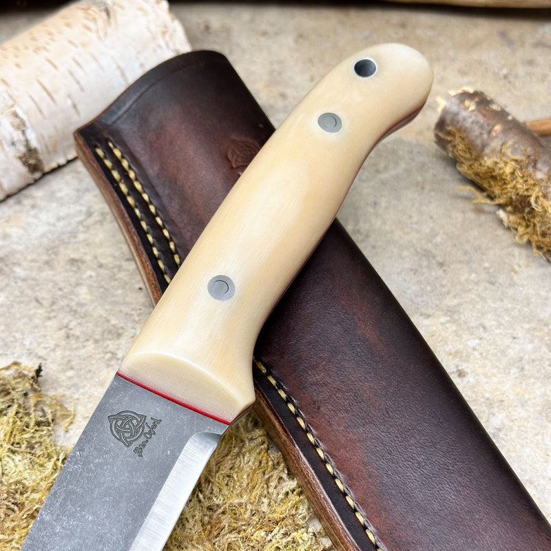 Load image into Gallery viewer, The Woodlander - Ivory Linen Micarta/AEB-L
