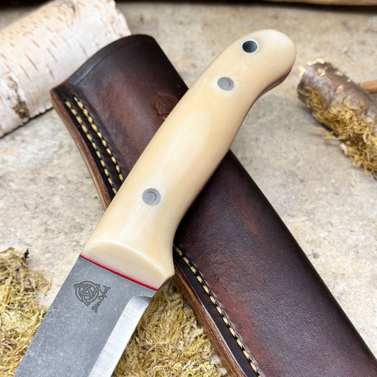 The Woodlander - Ivory Linen Micarta/AEB-L