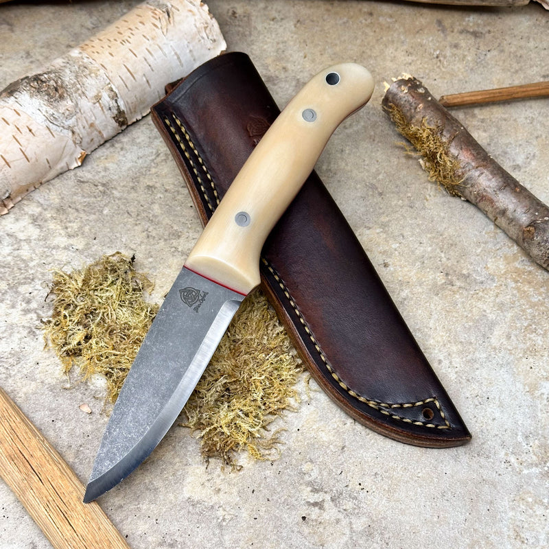 Load image into Gallery viewer, The Woodlander - Ivory Linen Micarta/AEB-L
